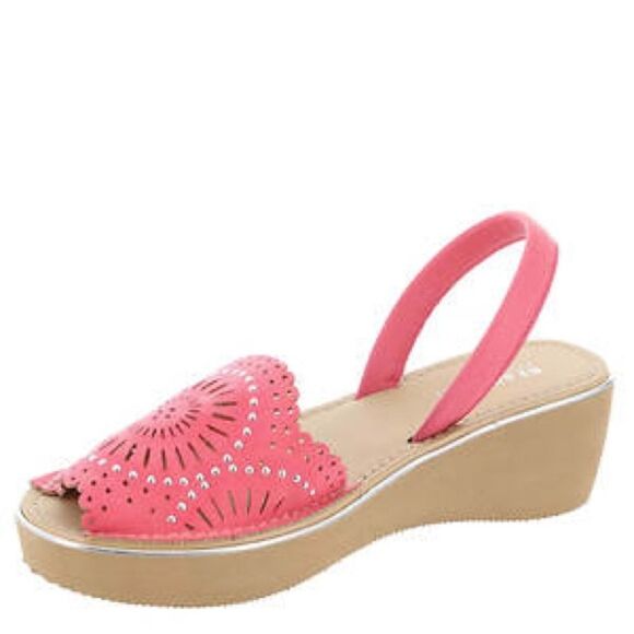 Kenneth Cole Reaction | Geranium Fine Glass Laser Slides Sandals 7.5 - Picture 2 of 11